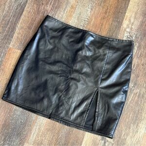 Fashion Nova Leather Mini Skirt